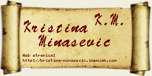 Kristina Minašević vizit kartica